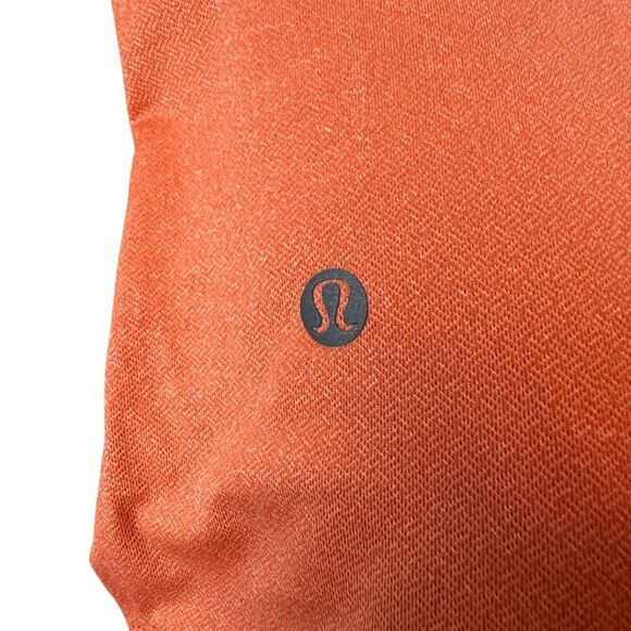 Lululemon Men's Textured Training Short Sleeve T-Shirt Heathered Coral Sz Large - Picture 3 of 7